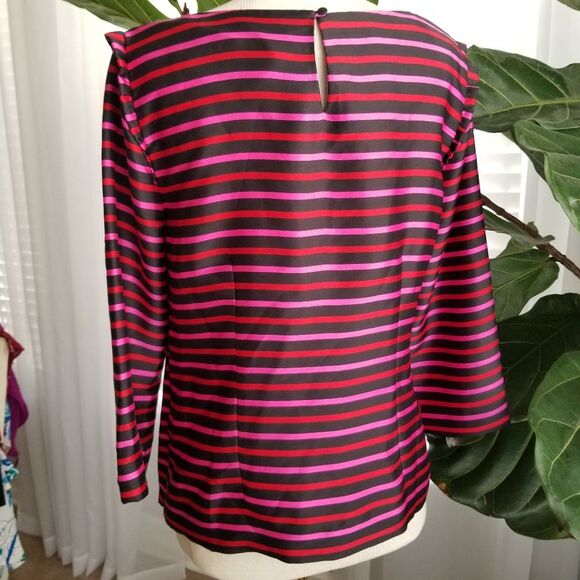 NWT RSVP by Talbots Striped Ruffle Top Blouse - Picture 3 of 12